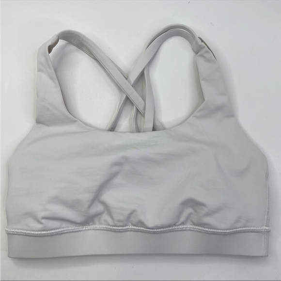 Lululemon white energy sports bra size 4 criss cross straps - Picture 3 of 7
